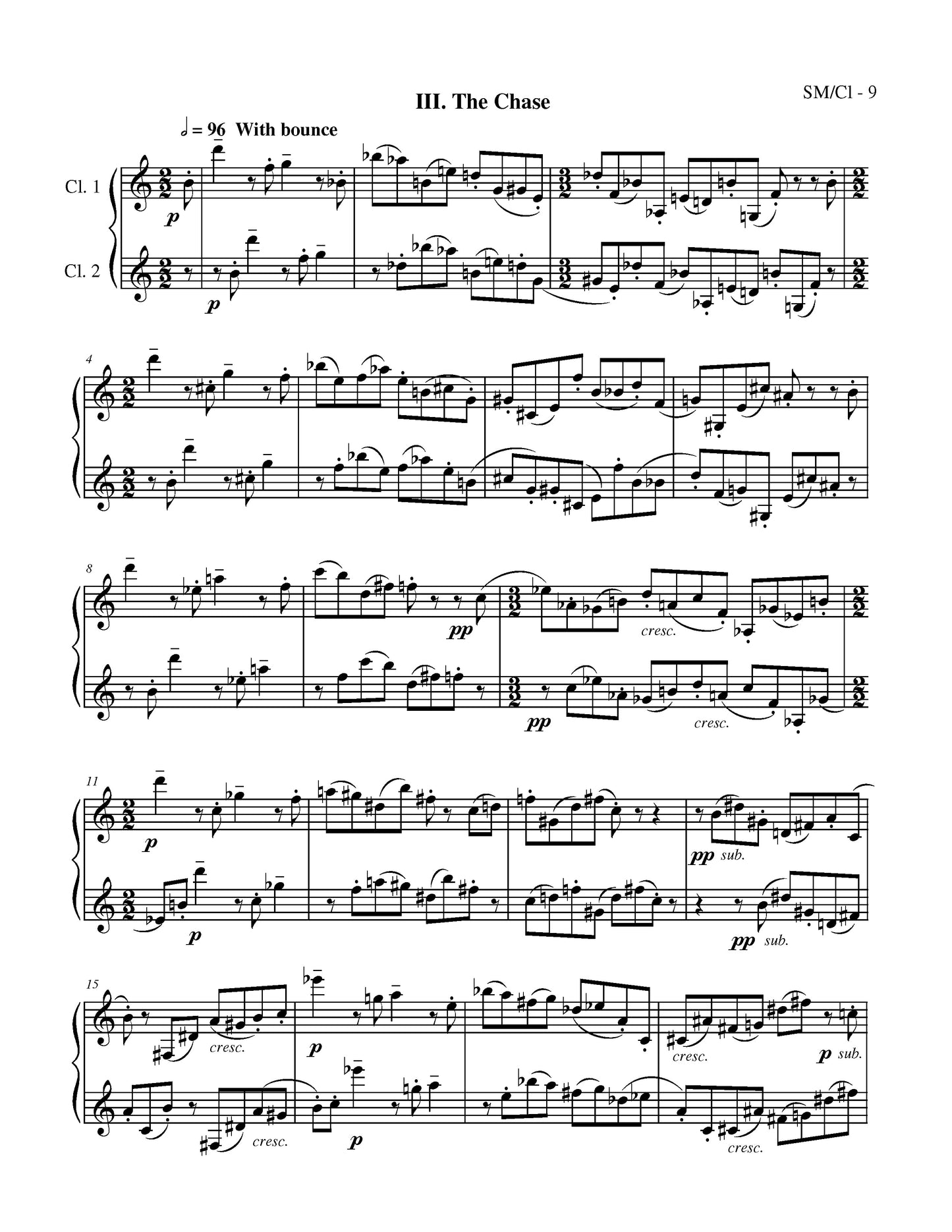 Sock Monkeys for Two Clarinets