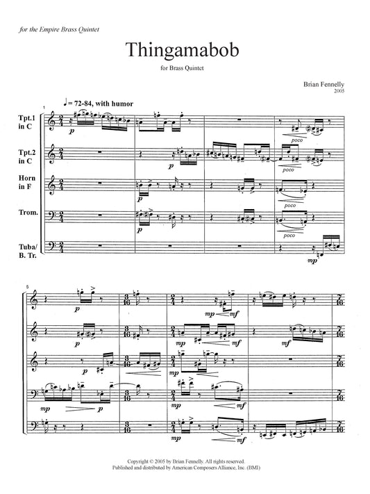 Thingamabob for Brass Quintet