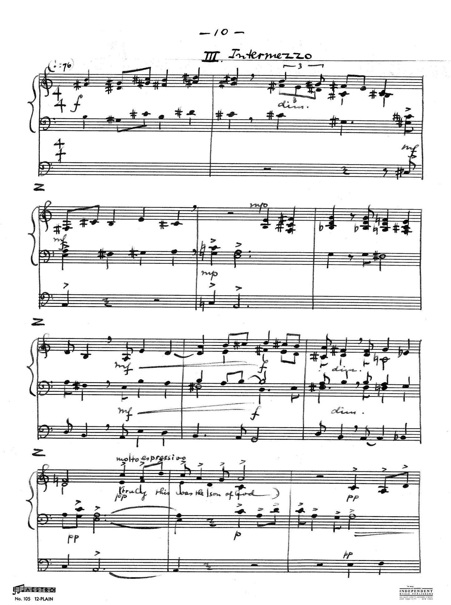 Suite No 2 for Organ (Second Suite for Organ)