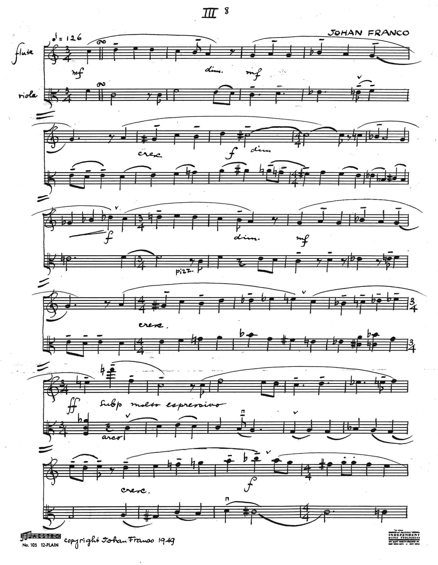 Sonatina for Flute and Viola