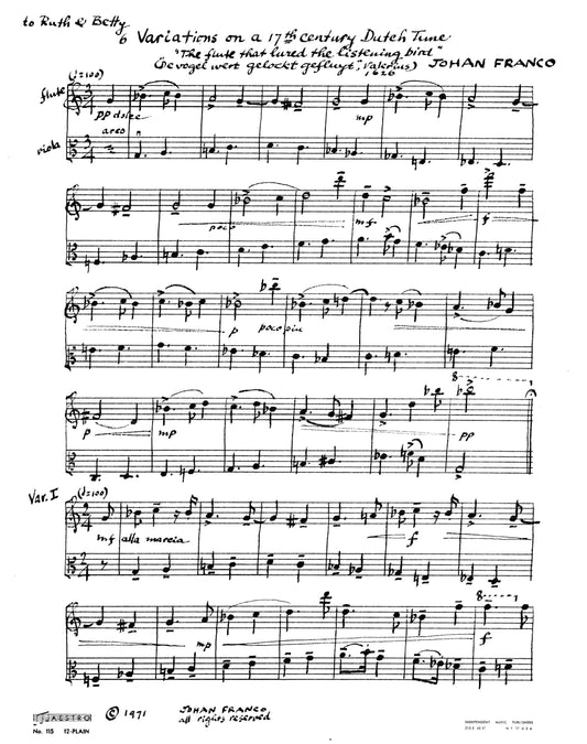 Six Variations on 'The Flute that Lured the Listening Bird'