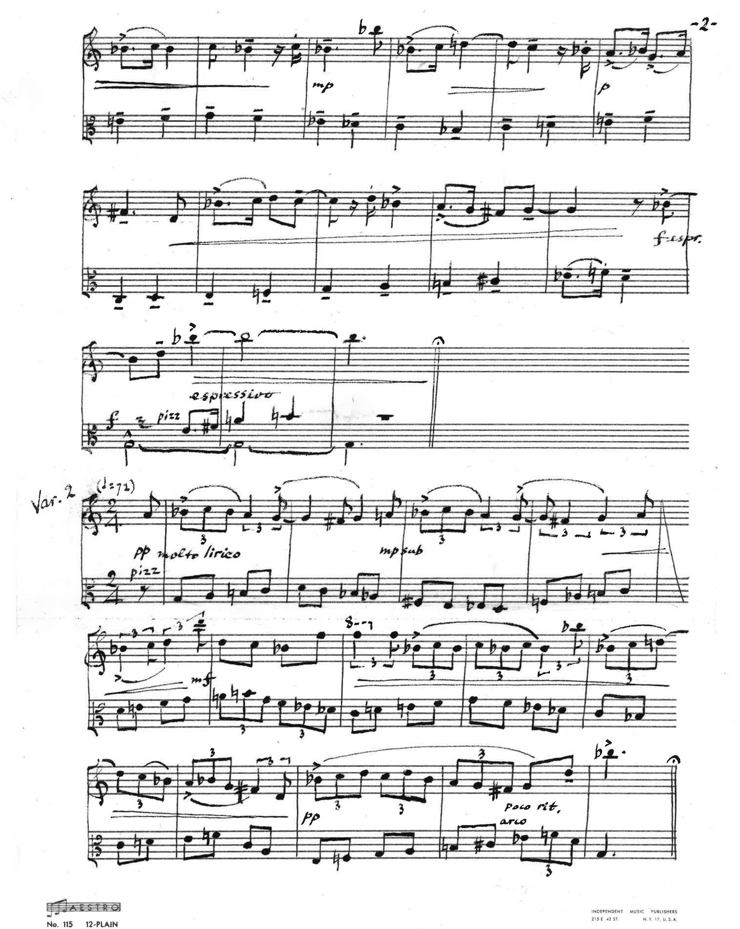 Six Variations on 'The Flute that Lured the Listening Bird'