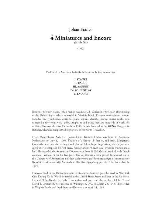 4 Miniatures and Encore