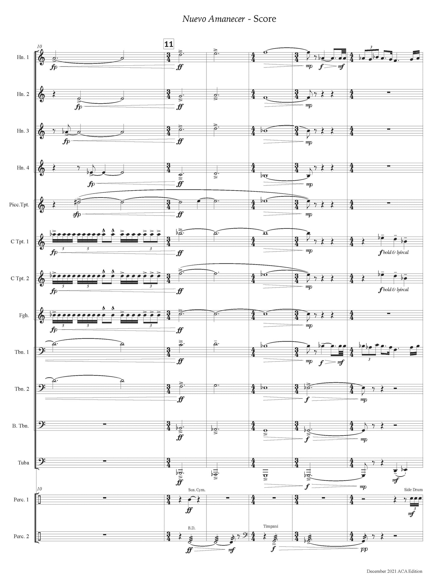 Nuevo Amanecer: Fanfare for Brass and Percussion