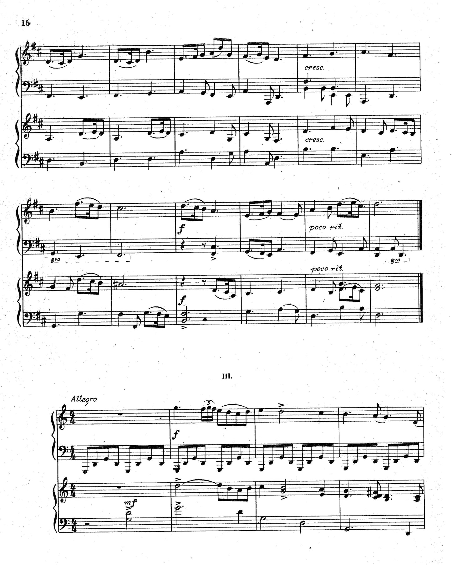 HOMMAGE A MA JEUNESSE (To My Youth) Sonatina for Two Pianos