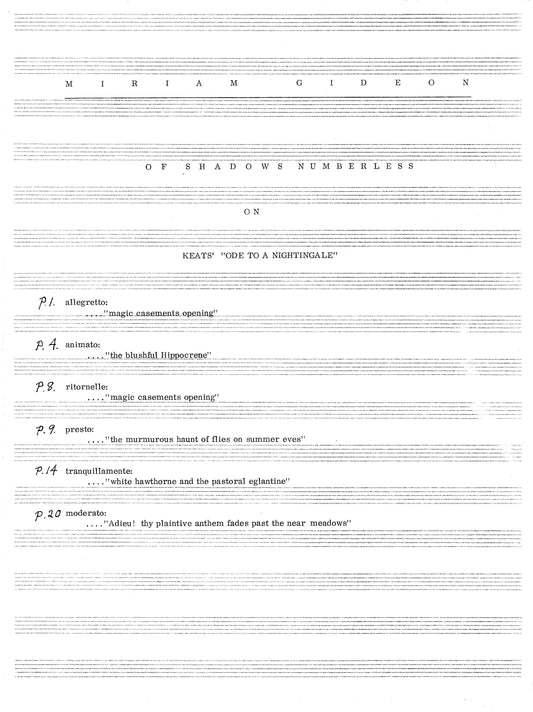 OF SHADOWS NUMBERLESS (Suite)