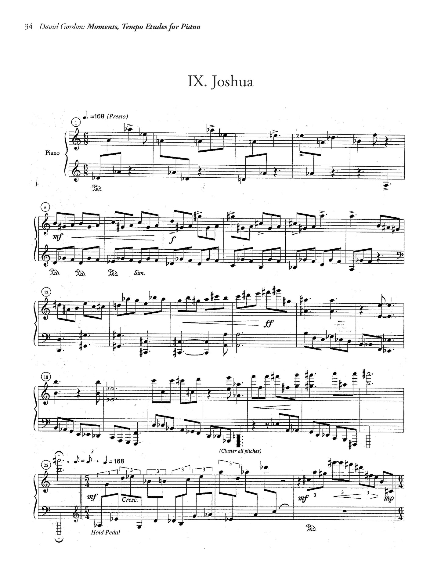 Moments, Tempo Etudes