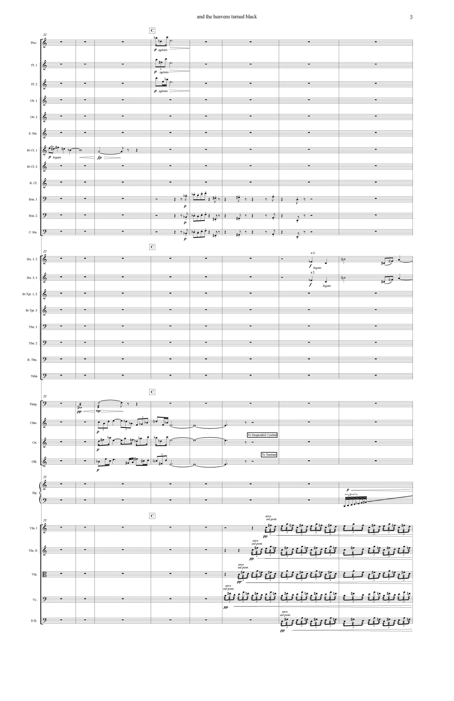 and the heavens turned black