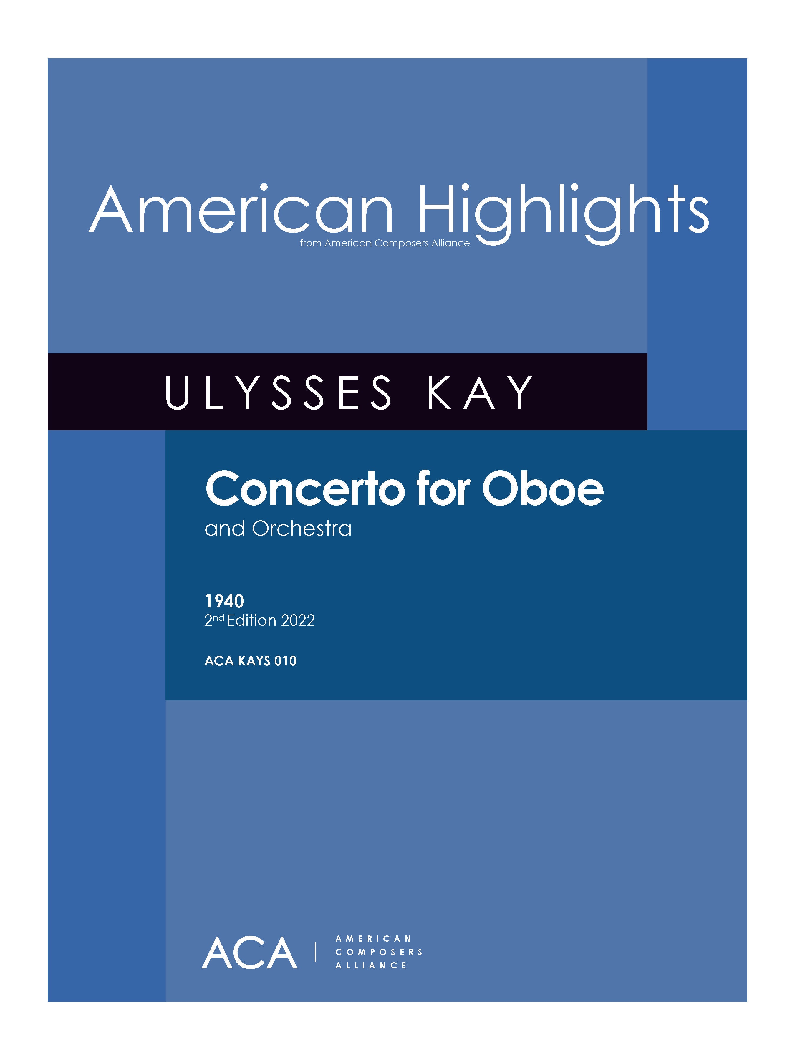 Concerto for Oboe and Orchestra full score – American Composers