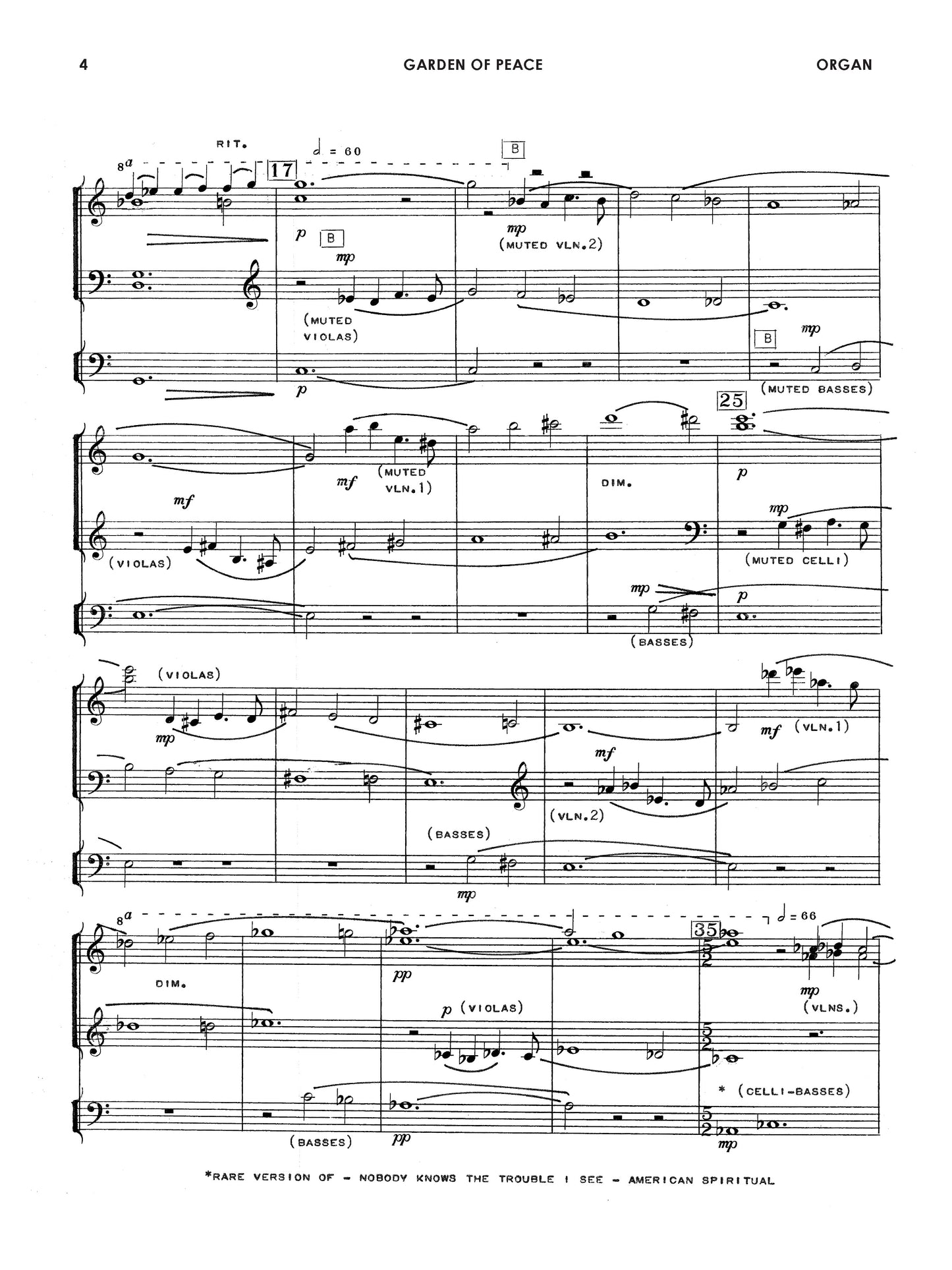 GARDEN OF PEACE, Op. 56a (A Meditation for Organ)