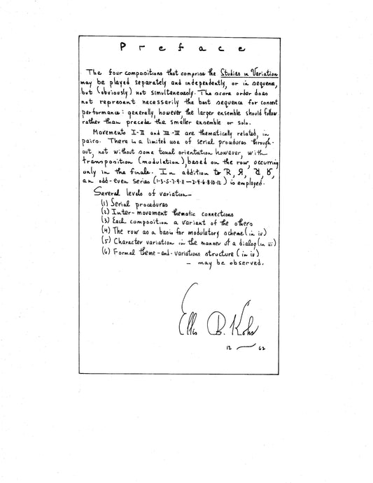 WOODWIND QUINTET (Studies in Variations Pt 1)