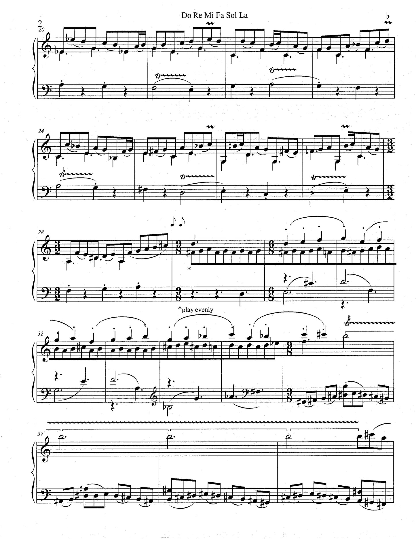 UT RE MI FA SOL LA for harpsichord