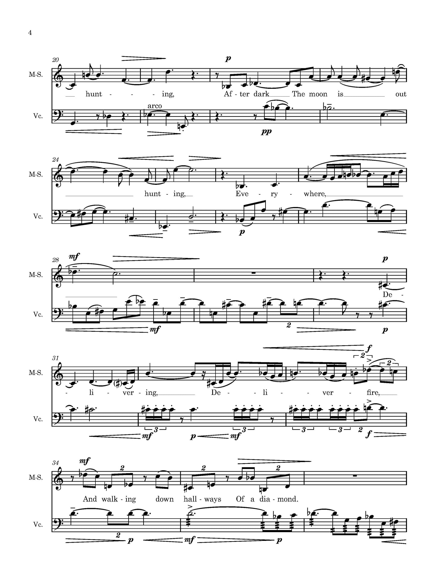 Wreckage of the Moon - for Mezzo-Soprano and Cello