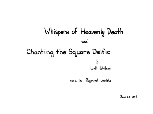 Whispers of Heavenly Death and Chanting the Square Deific
