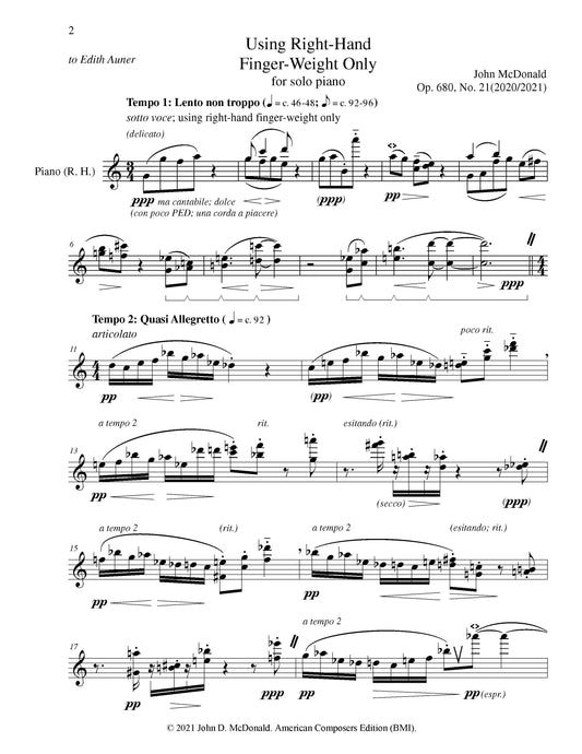 Using Right-Hand Finger-Weight Only