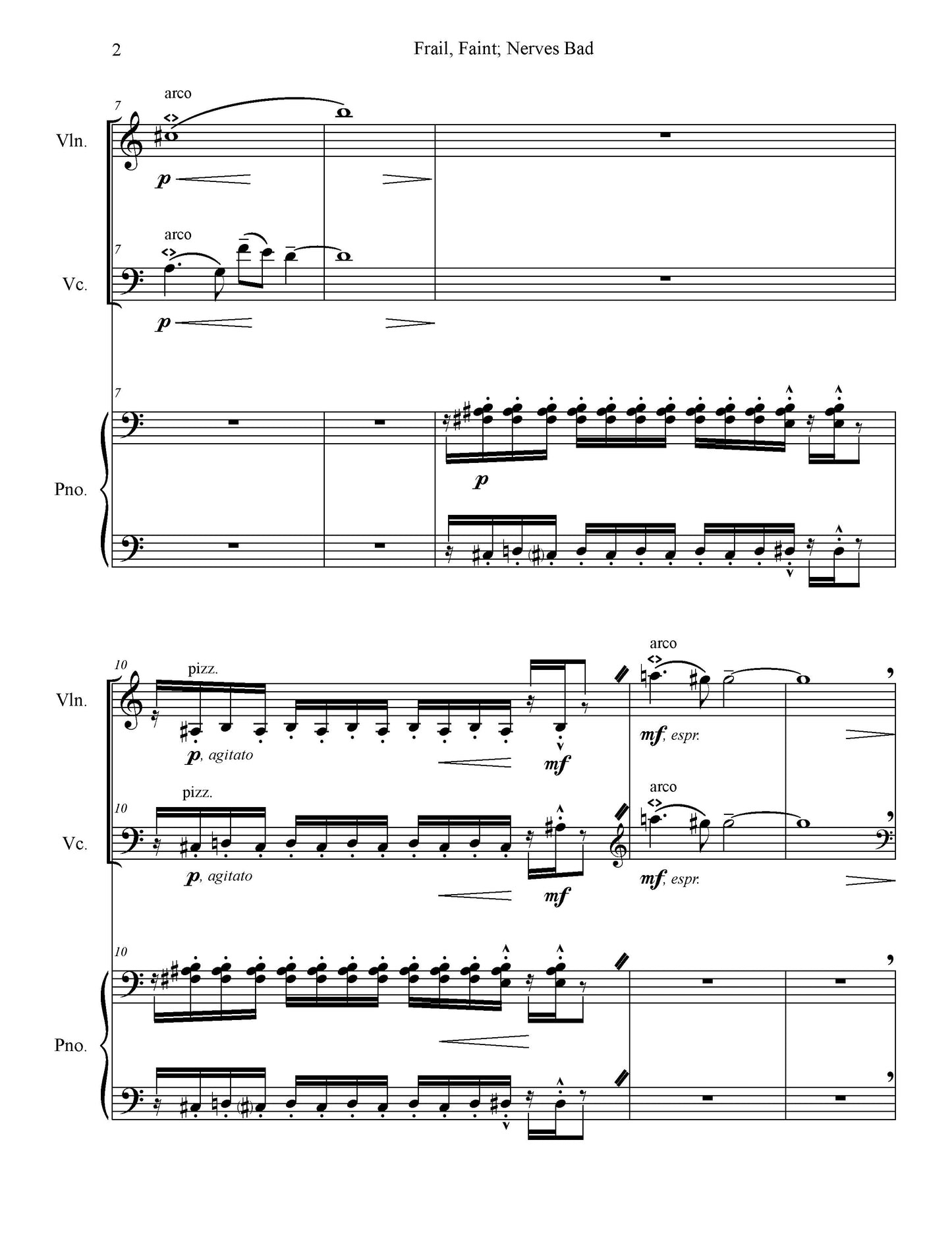 Frail, Faint; Nerves Bad