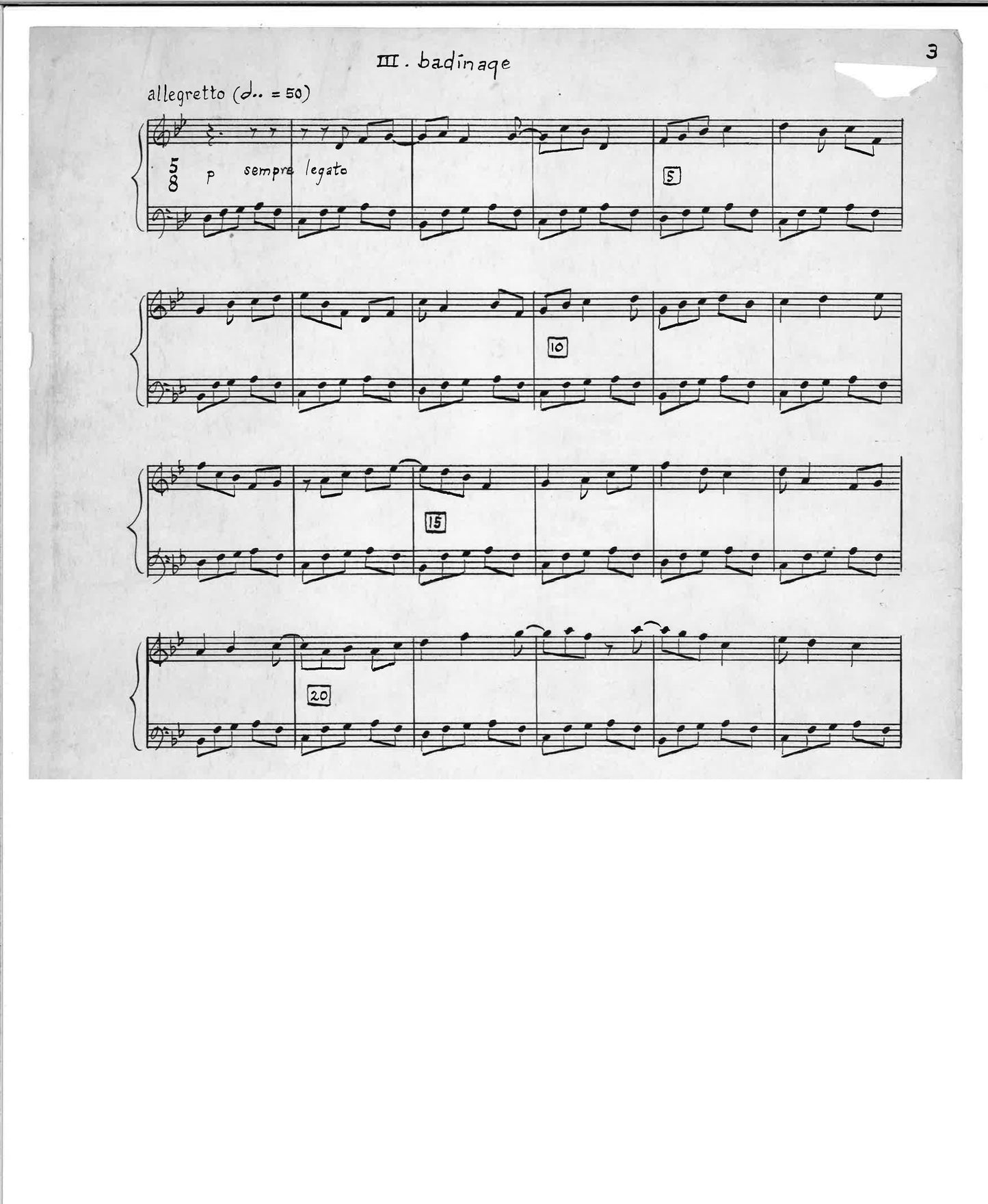 Three Bagatelles On A Theme By An Infant