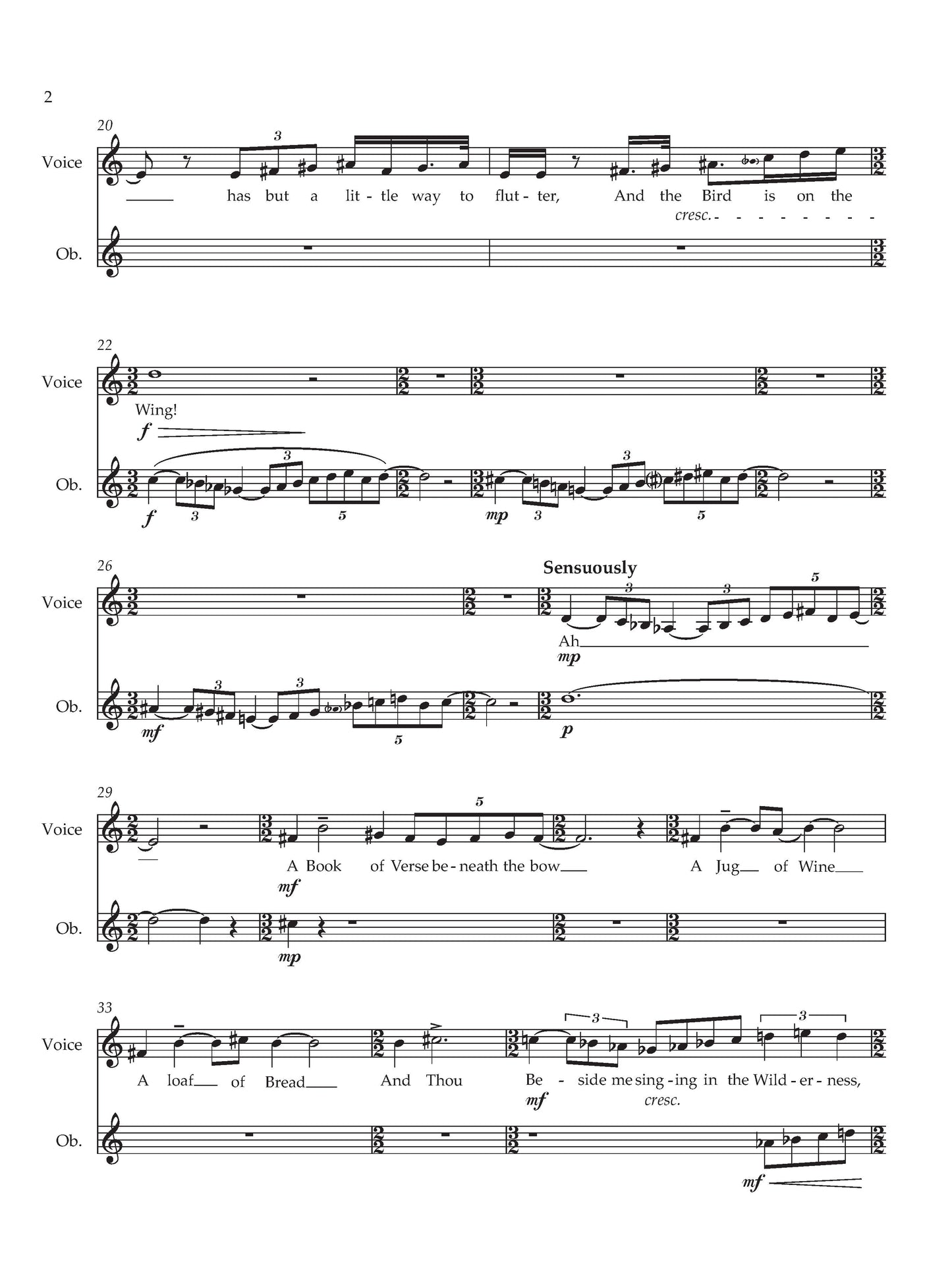 Songs - Twelve Quatrains From The Rubaiyat