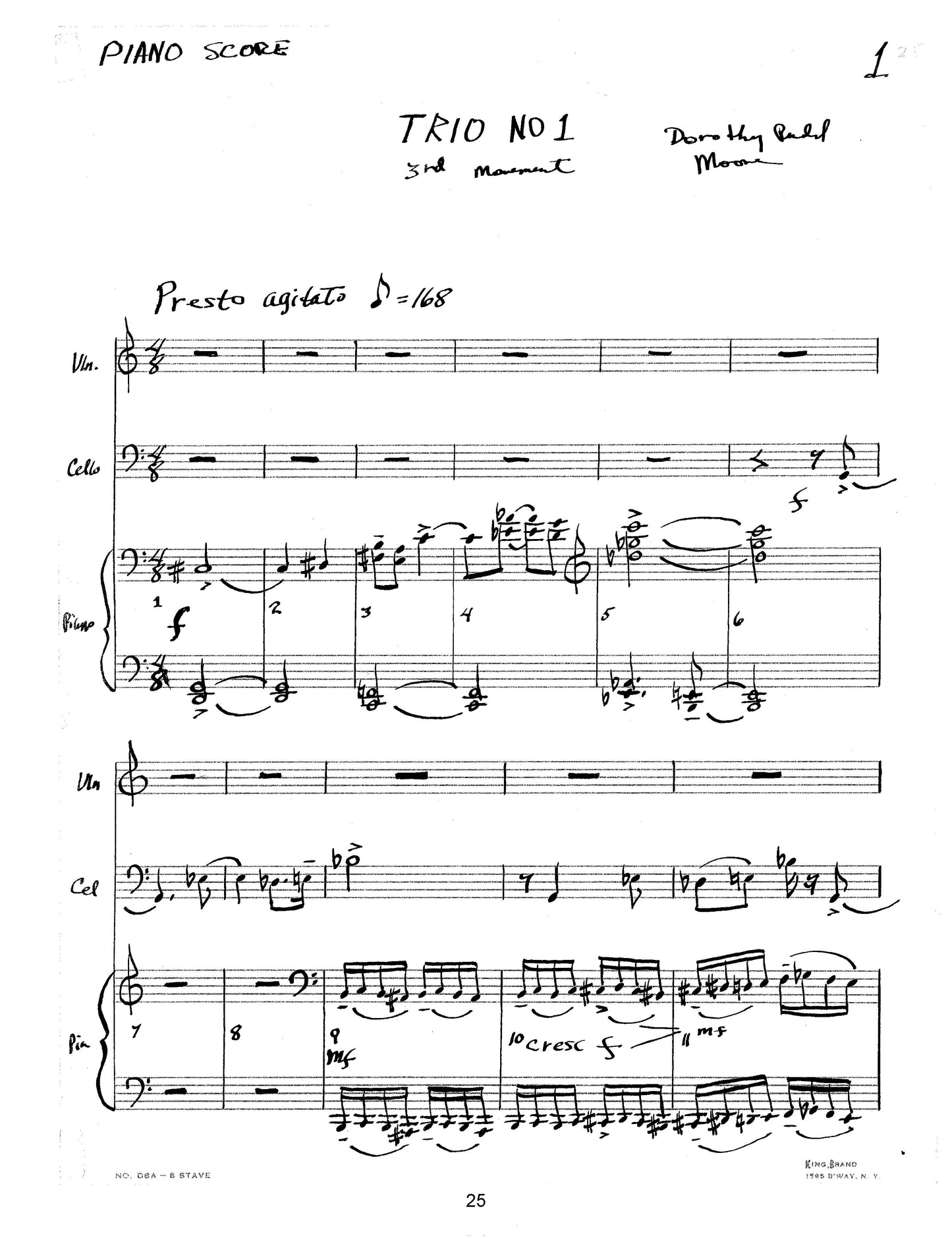 PIANO TRIO No.1