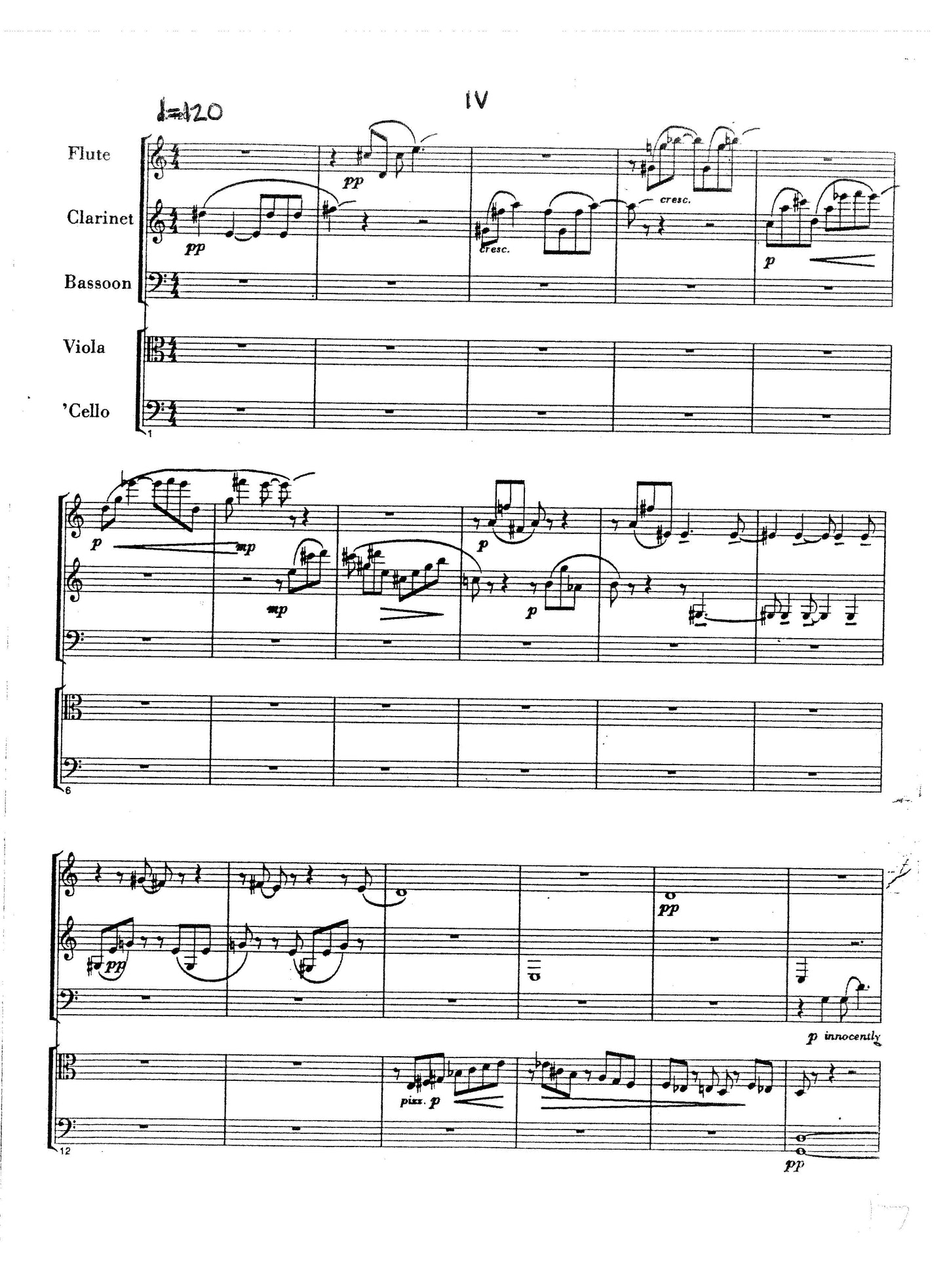 FOUR FANCIES FOR FIVE PLAYERS