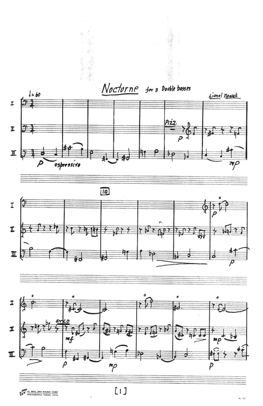 NOCTURNE for Three Double Basses