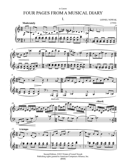 FOUR PAGES FROM A MUSICAL DIARY