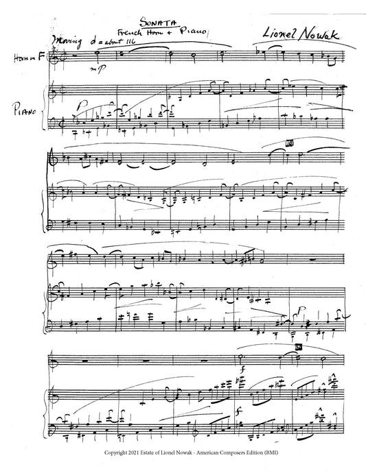 Sonata for Horn and Piano