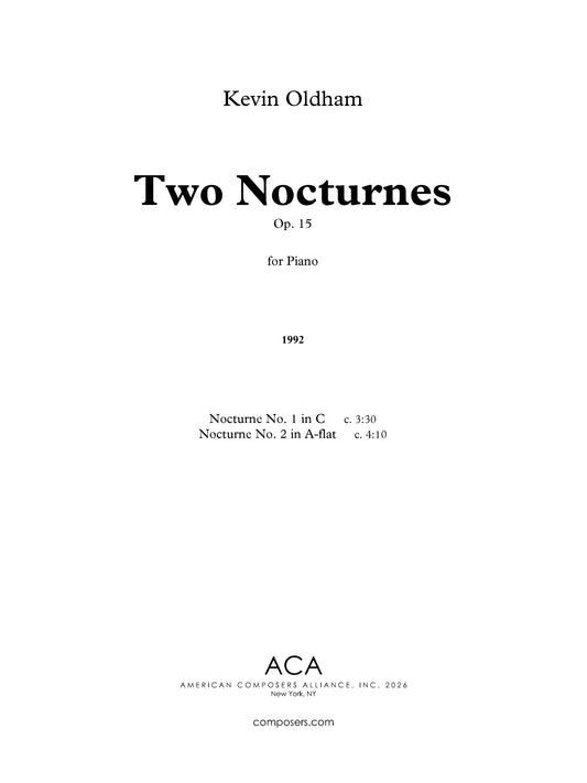 Two Nocturnes, Op. 15