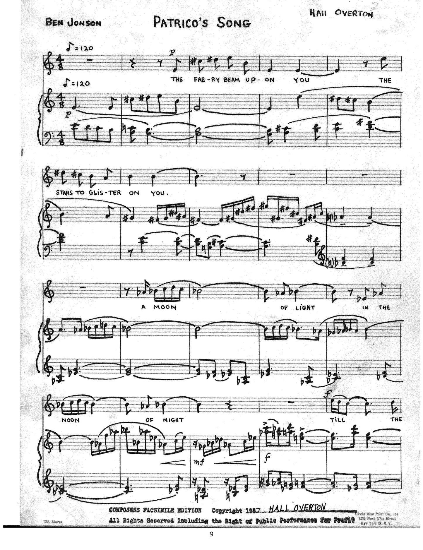 THREE ELIZABETHAN SONGS