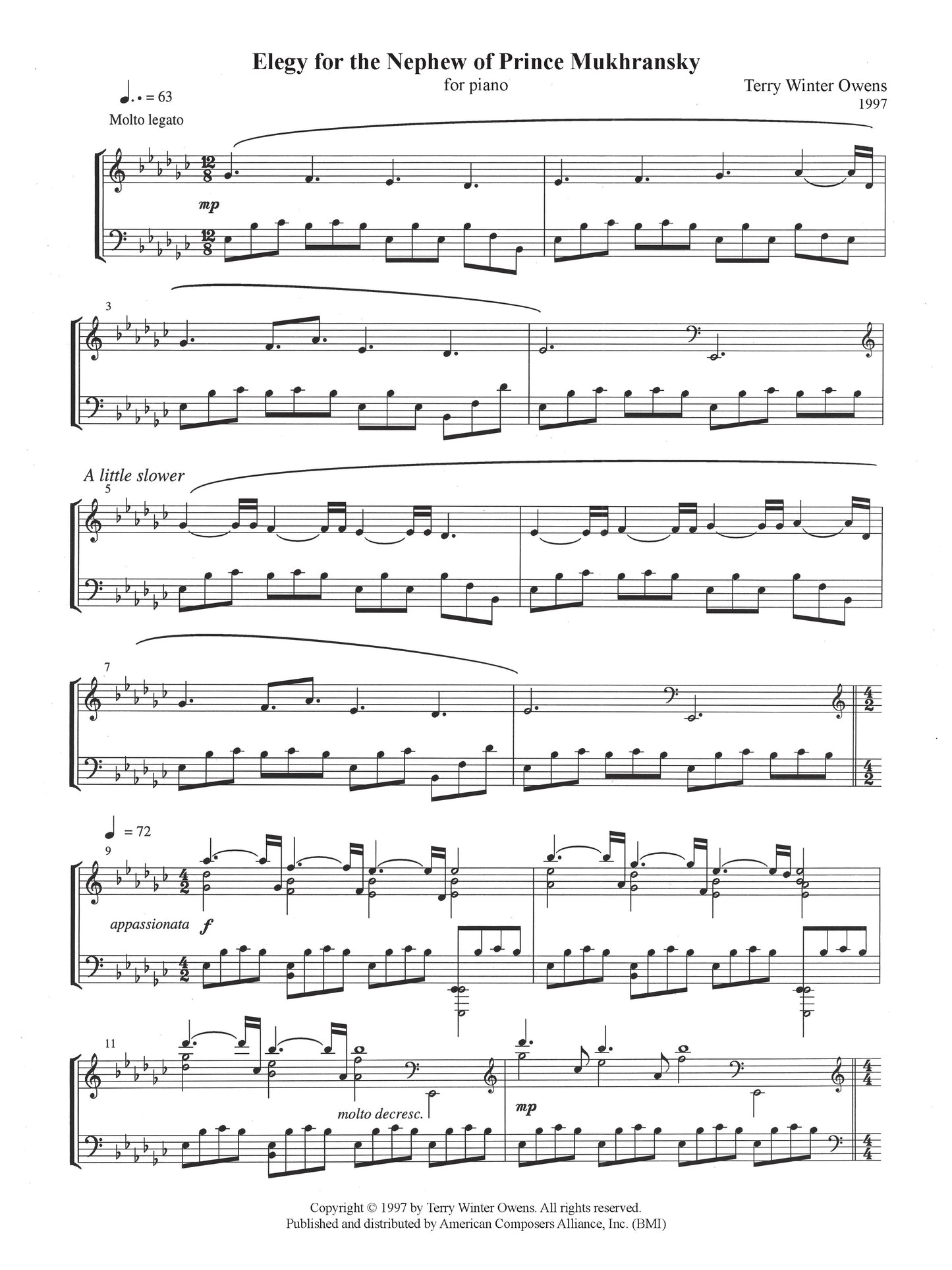 Elegy for the Nephew of Prince Mukhransky