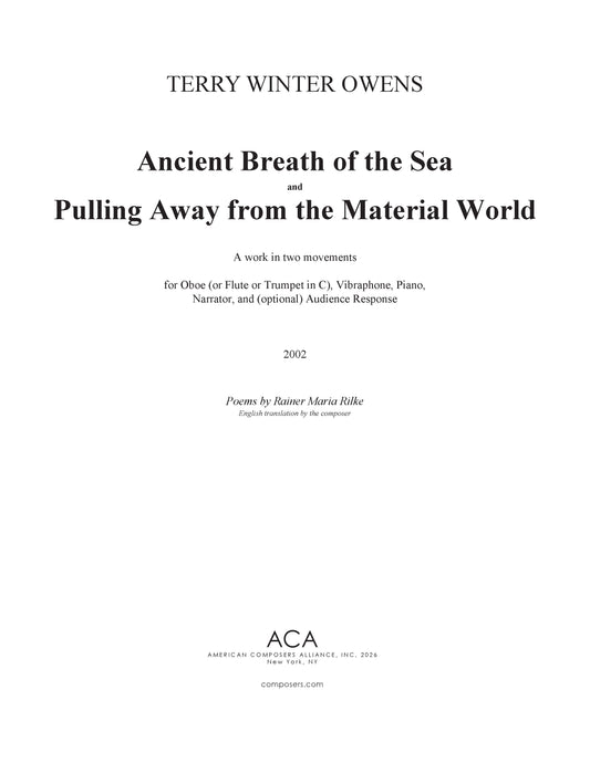 Ancient Breath of the Sea & Pulling Away from the Material World