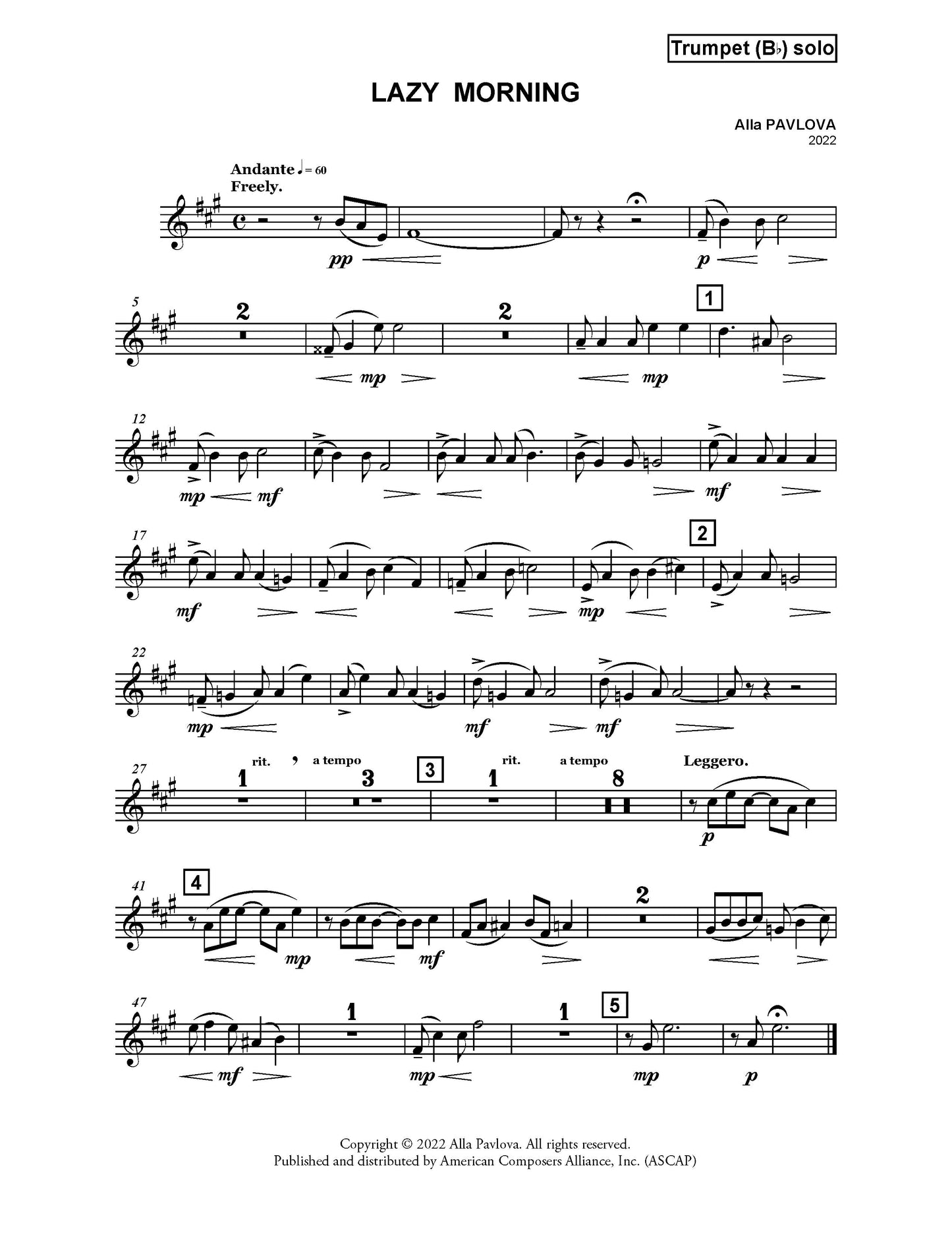 Three Pieces for Trumpet and Piano