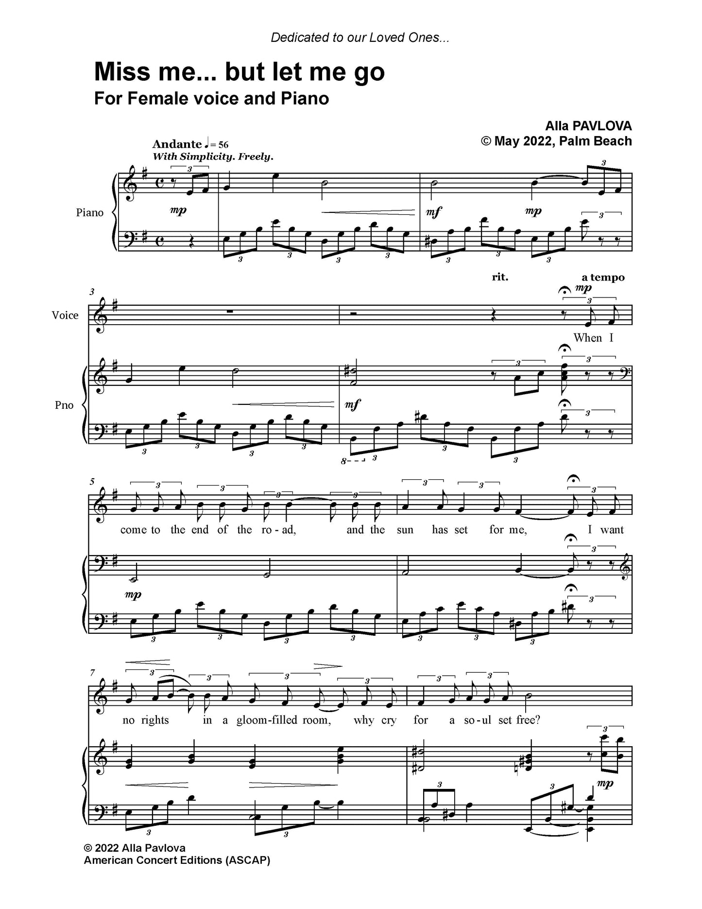 Miss Me... But Let Me Go