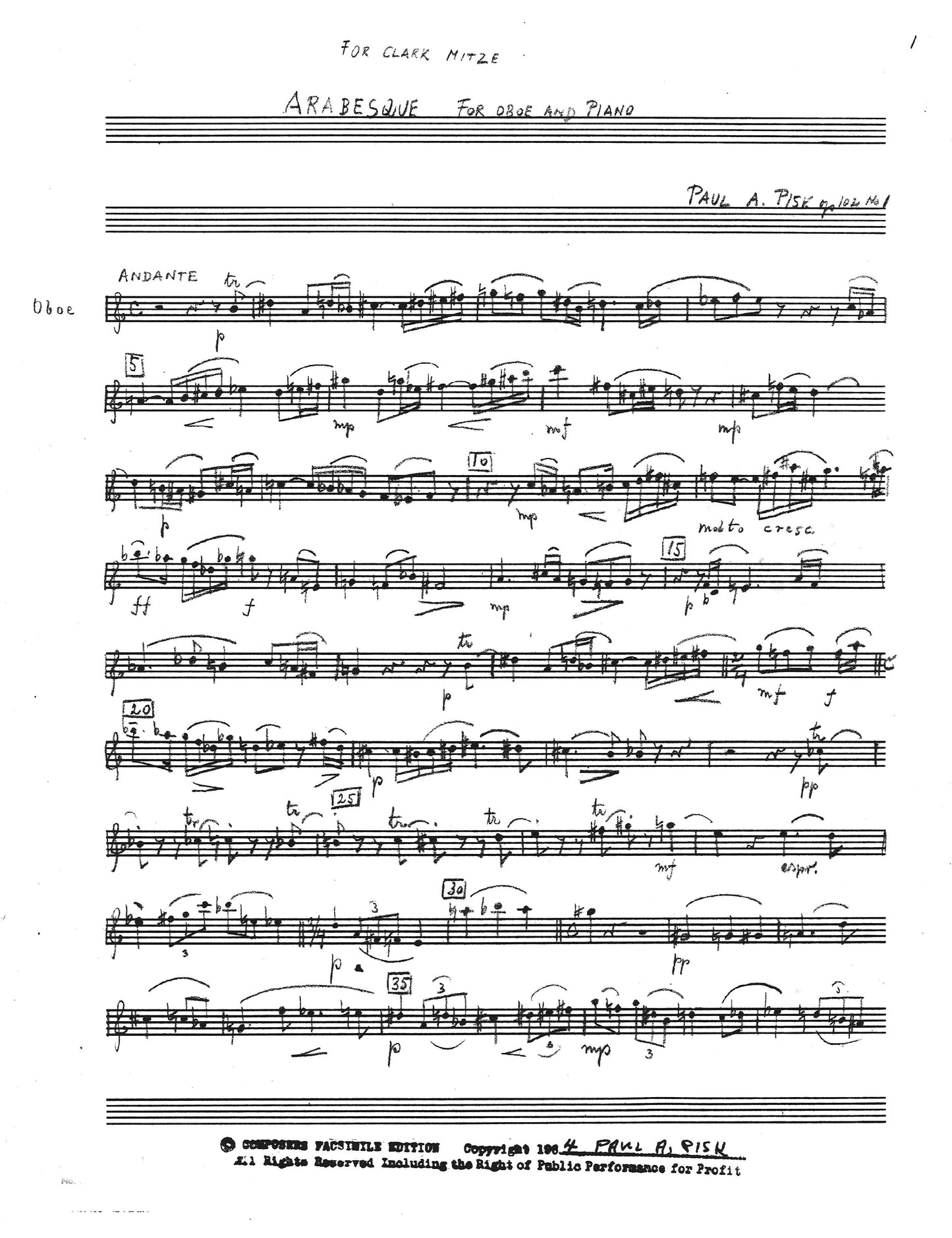 ARABESQUE,Op.102, No.1