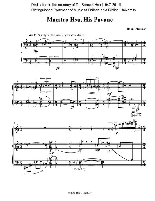 MAESTRO HSU PIANO PIECES