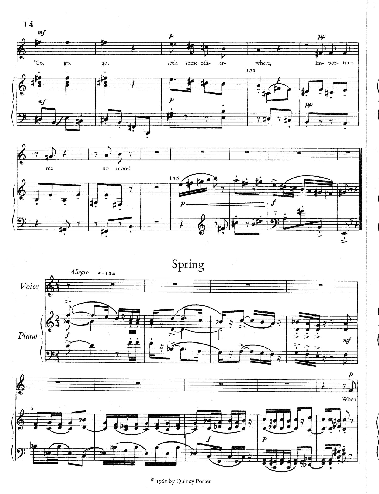 SONGS FOR THE ELIZABETHAN CLUB vocal score