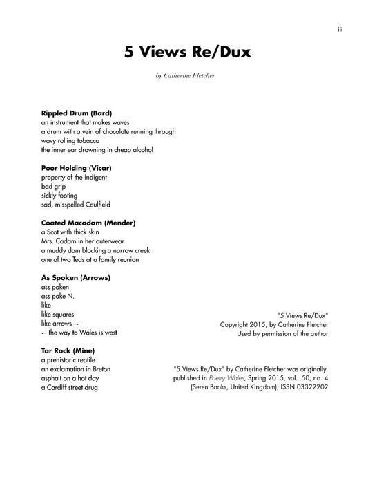 5 Views Re/Dux - for Soprano, Cello, and Piano