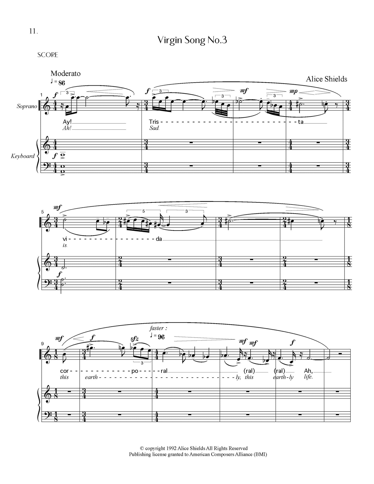 VIRGIN SONGS - FROM MASS FOR THE DEAD