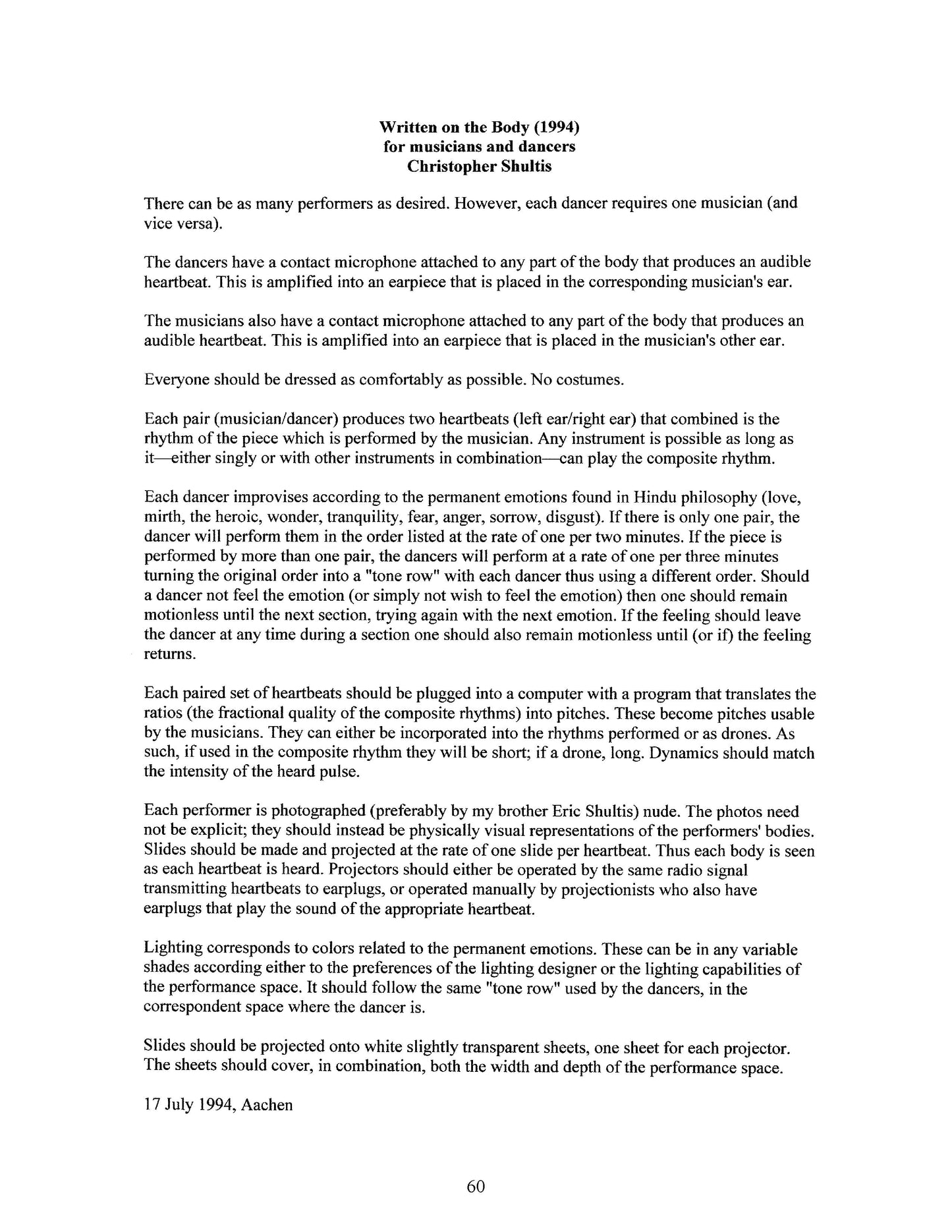 EXPERIMENTAL MUSIC AND WRITINGS (1988-1994)