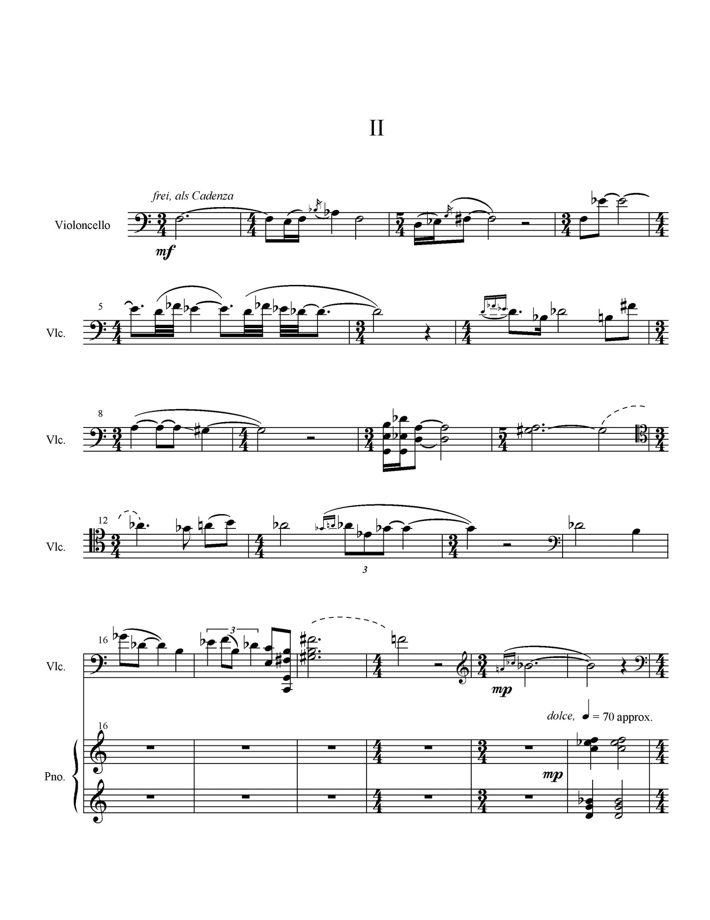 ZWEI GEDICHTE Oboe, Violoncello, und Klavier