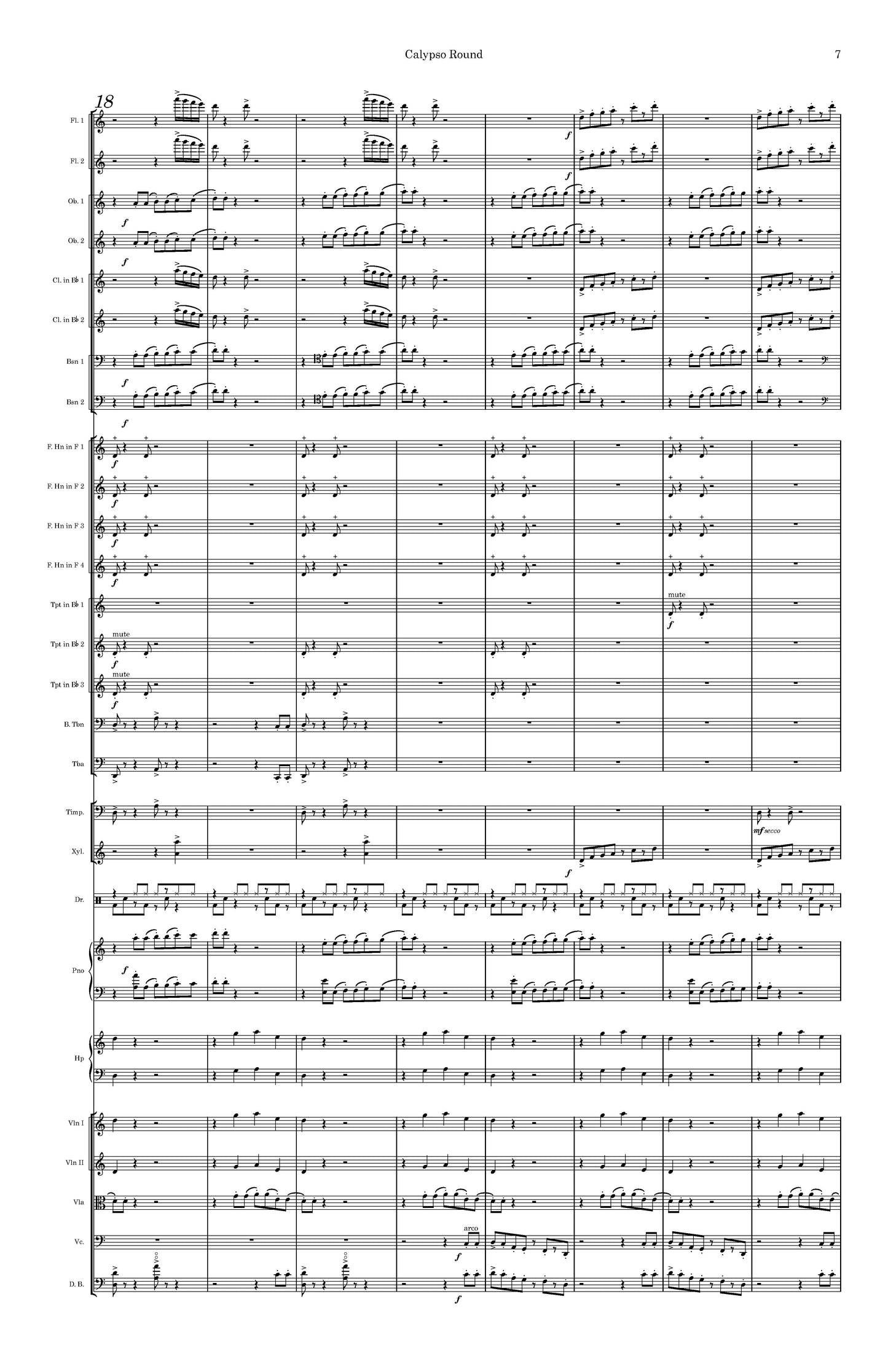 Calypso Round for Orchestra