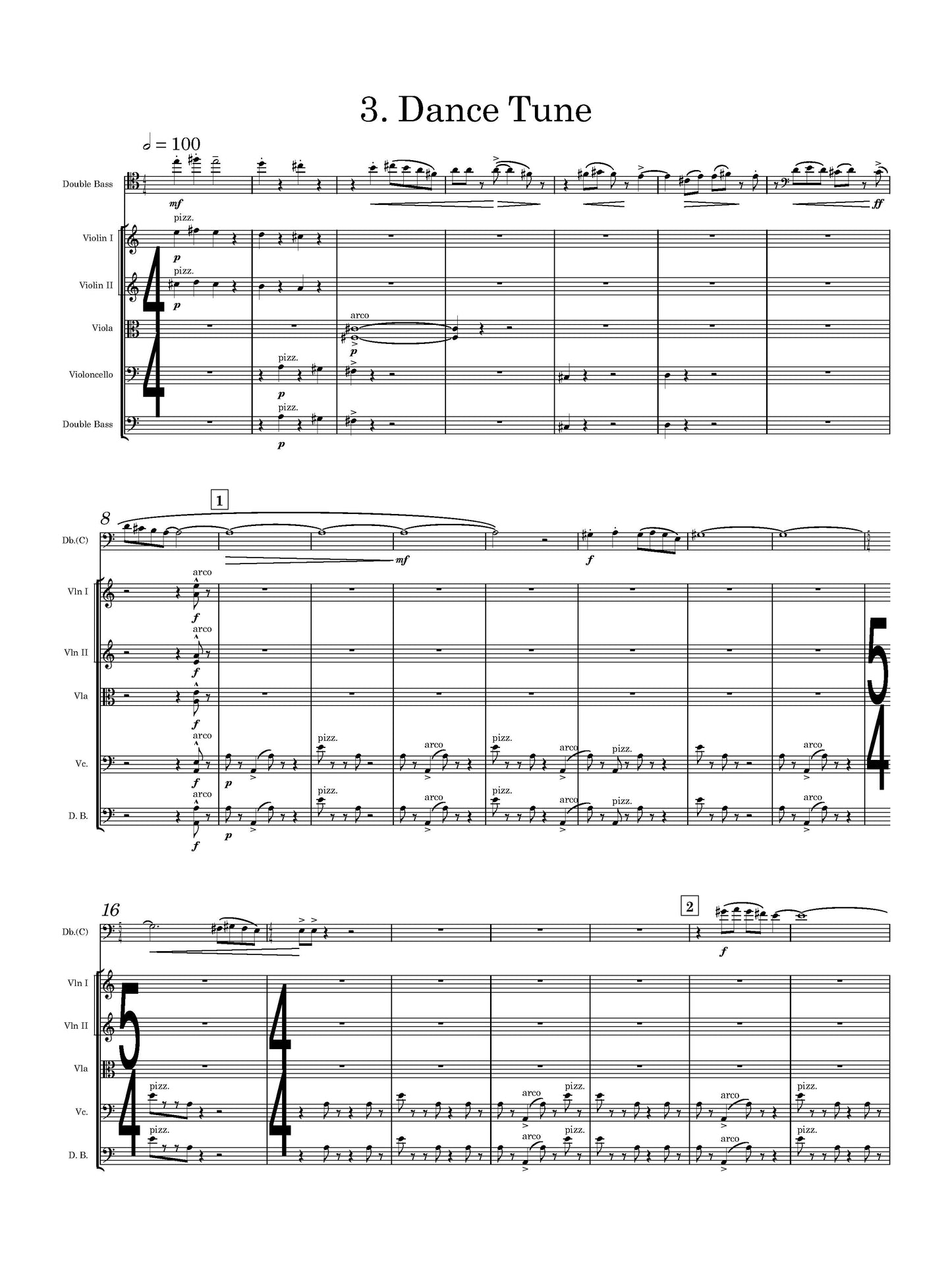 CONCERTO FOR DOUBLE BASS AND STRING ORCHESTRA