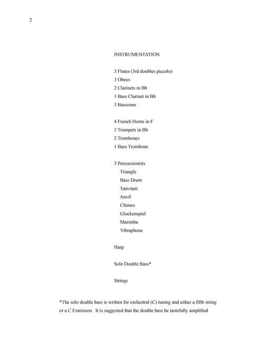 PENDULUM for double bass and orchestra