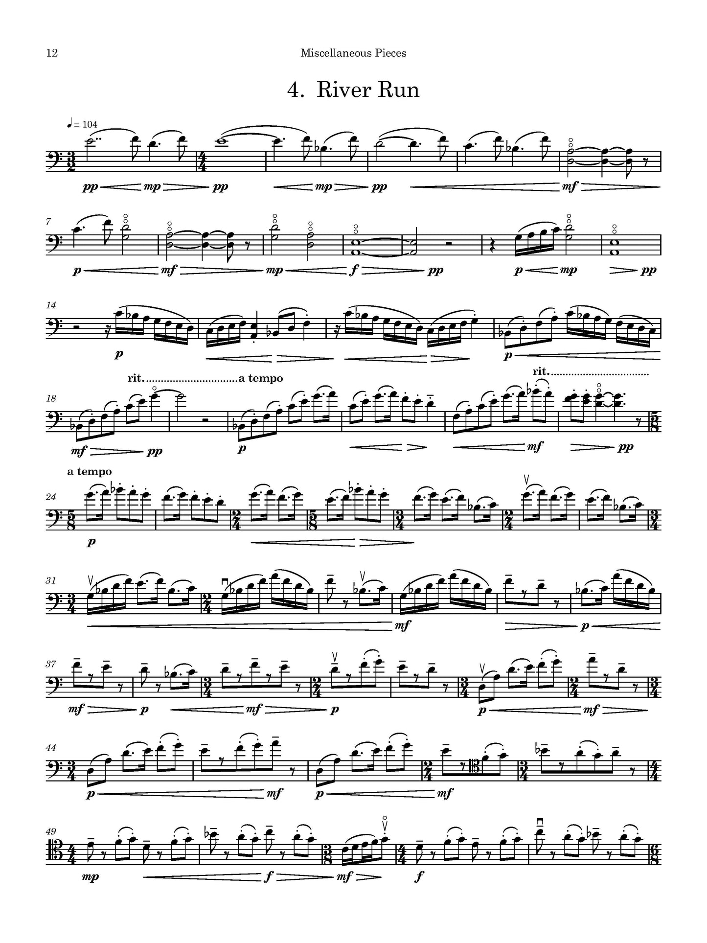 Miscellaneous Pieces for Double Bass Alone