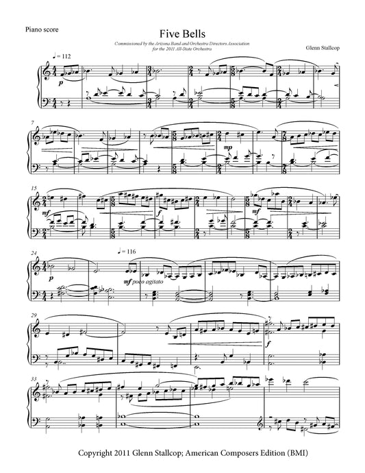 FIVE BELLS - PIANO