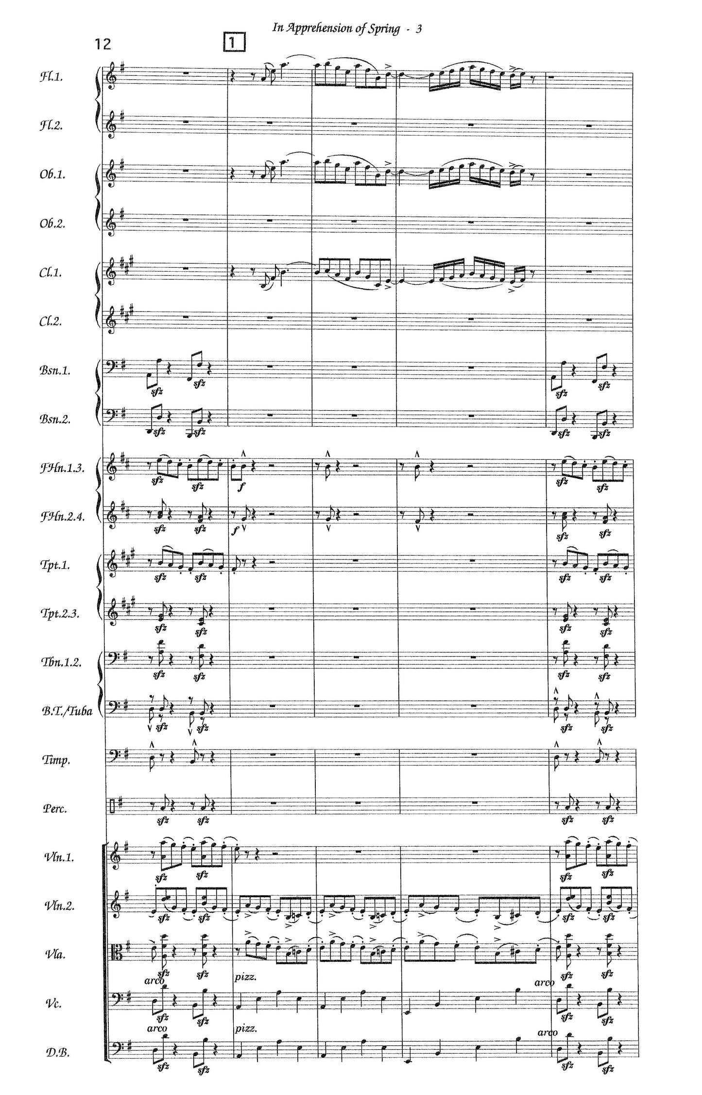 IN APPREHENSION OF SPRING