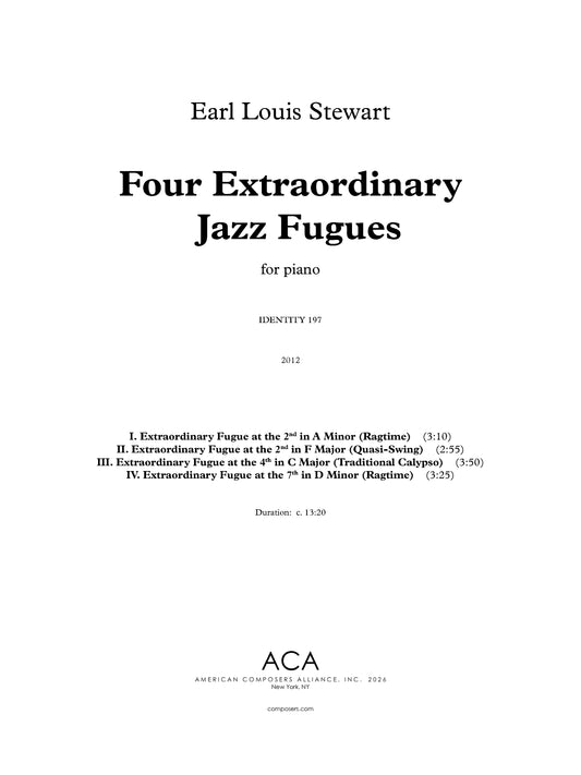 Four Extraordinary Jazz Fugues