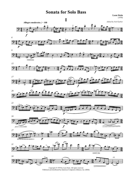 Sonata for Solo Bass