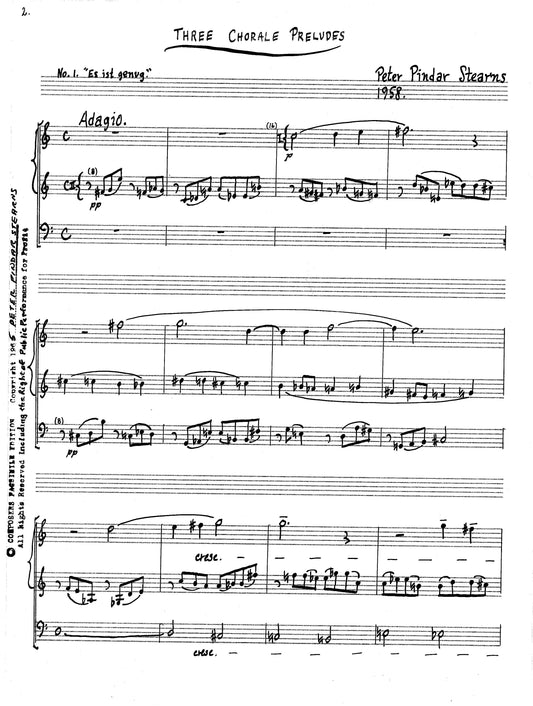 Three Chorale Preludes