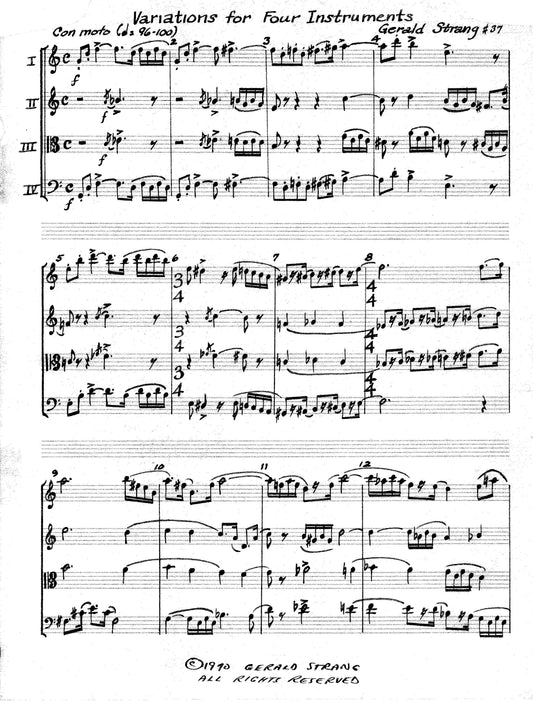 VARIATIONS FOR FOUR INSTRUMENTS